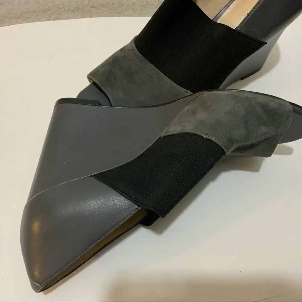 Karl Lagerfeld Moyen Darci Wedges 8 M Black Gray